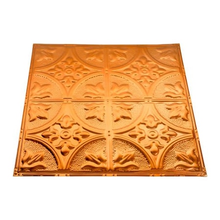 Great Lakes Tin Jamestown 2' X 2' Lay-in Tin Ceiling Tile In Copper -